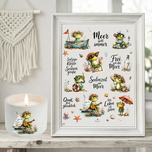 Rub On randlos •Meeres Frosch• •120•