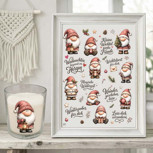 Rub On randlos •Weihnachtswichtel• •108•