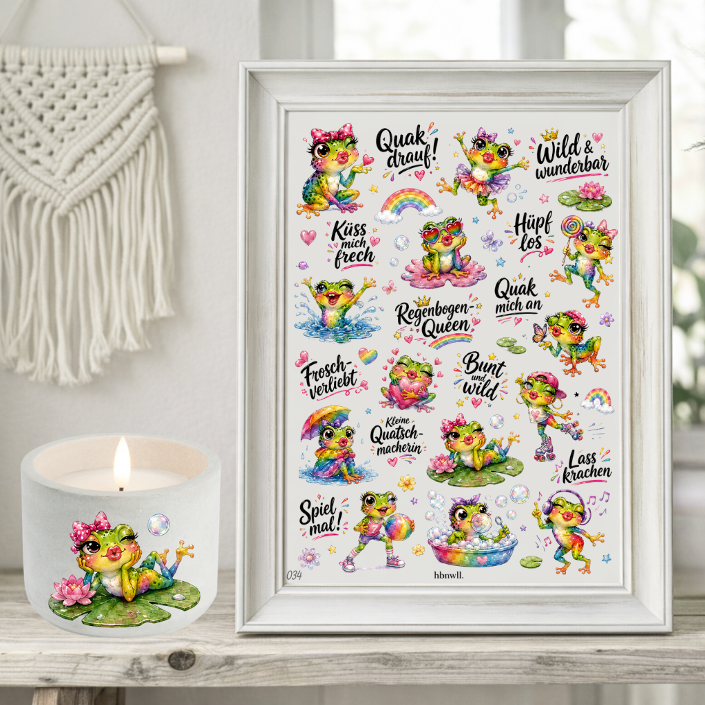 Rub On randlos •Frecher Frosch•034•