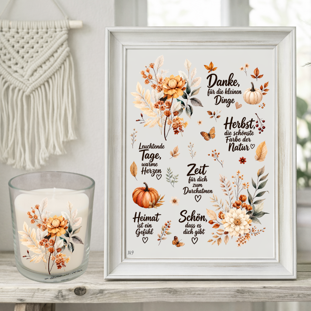 Rub On randlos •Herbst Blume• •149•