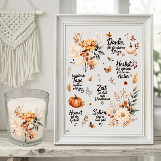 Rub On randlos •Herbst Blume• •149•