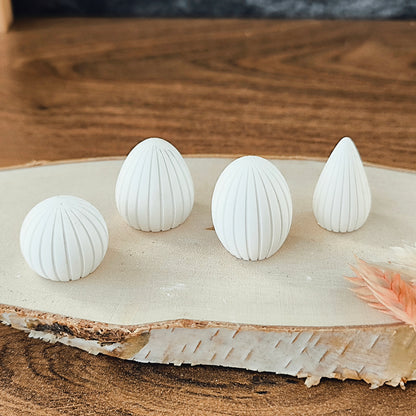 Silikon Gießform Mini Eier geriffelt