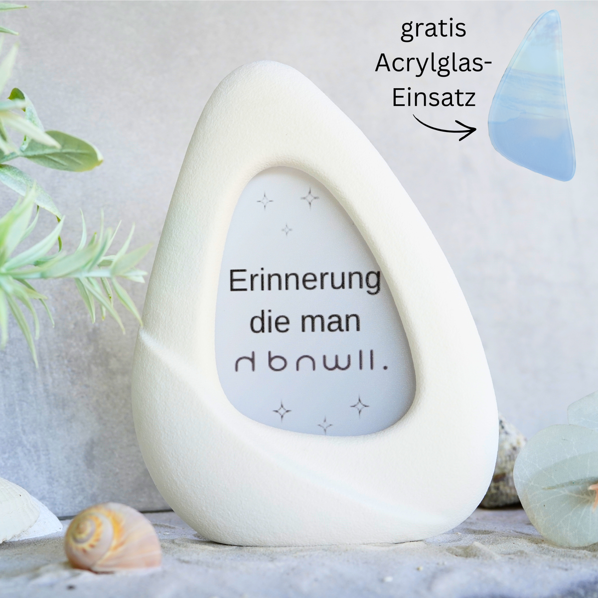Bilderrahmen Stein mit Acryl Einsatz "gratis"
